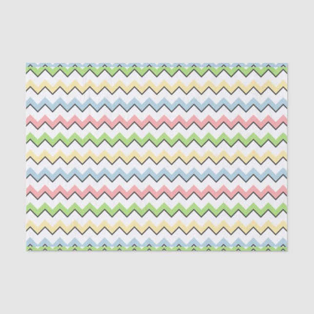 Pastel Chevron-Drop Shadow by Shirley Taylor Tissue Paper (Front)