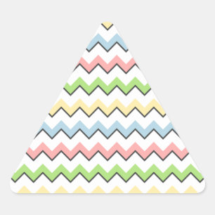 Pastel Chevron-Drop Shadow by Shirley Taylor Triangle Sticker