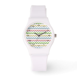 Pastel Chevron-Drop Shadow by Shirley Taylor Watch