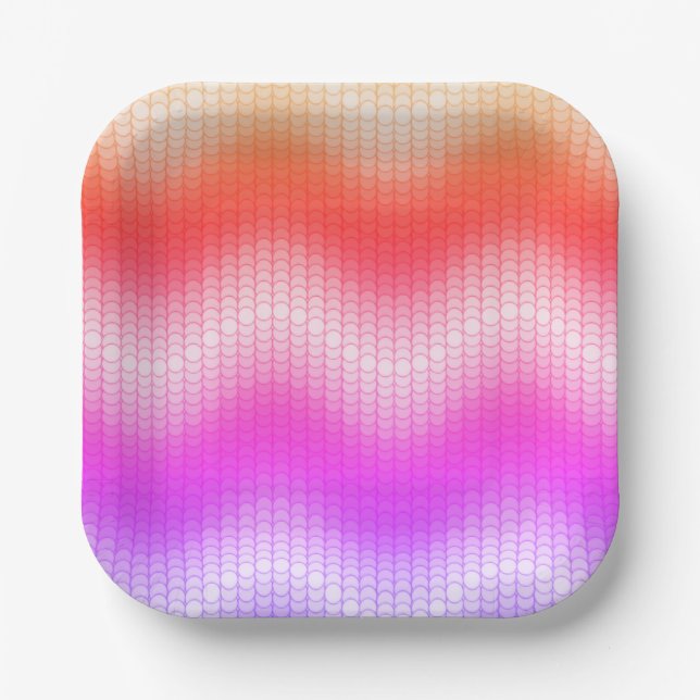 Pastel Chevron  Paper Plate (Front)