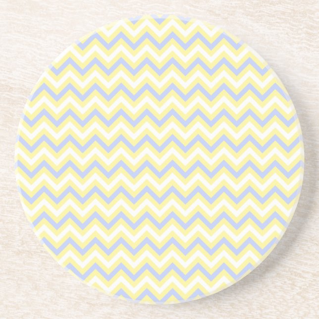 Pastel Chevron Pattern Coaster (Front)
