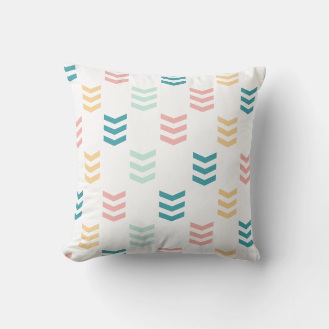 Pastel Chevron Pattern Cushion (Front)