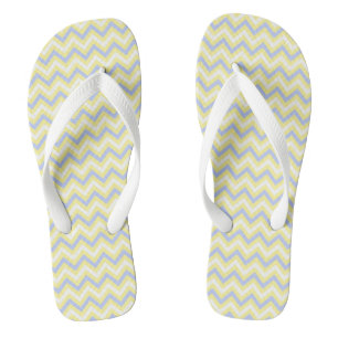 Pastel Chevron Pattern Flip Flops