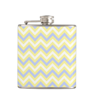 Pastel Chevron Pattern Hip Flask
