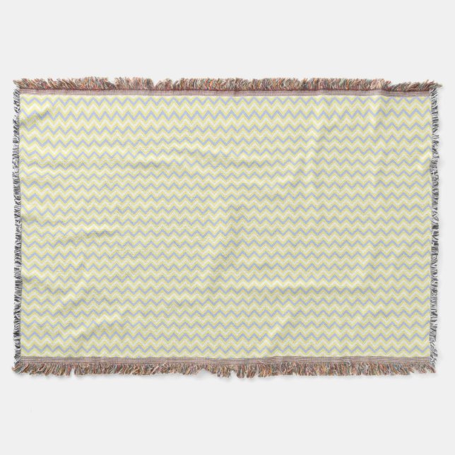 Pastel Chevron Pattern Throw Blanket (Front)