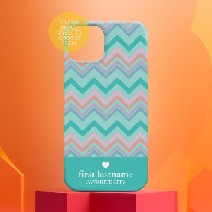 Pastel Chevron Pattern with name - designer