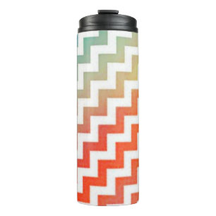 Pastel chevron thermal tumbler