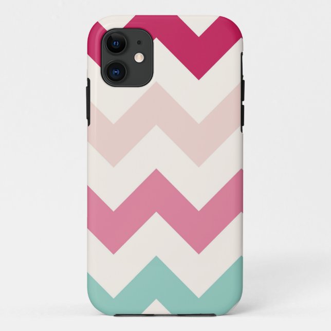 Pastel chevron zigzag stripes zig zag pattern chic Case-Mate iPhone case (Back)