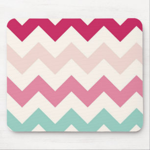 Pastel chevron zigzag stripes zig zag pattern chic mouse mat