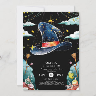 Pastel Children's Fun Wizard Birthday Invitation