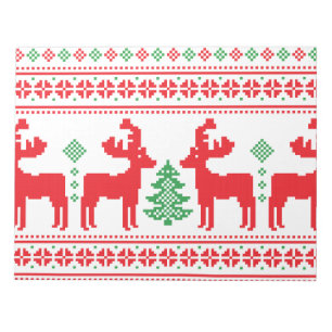 Pastel Christmas Aesthetic Pattern- Holiday Vibes Notepad