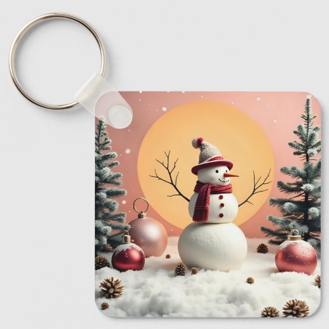 Pastel Christmas - Aluminum Keychain (Front)