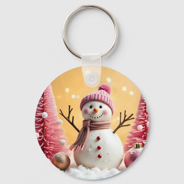 Pastel Christmas, Aluminum Keychain (Front)