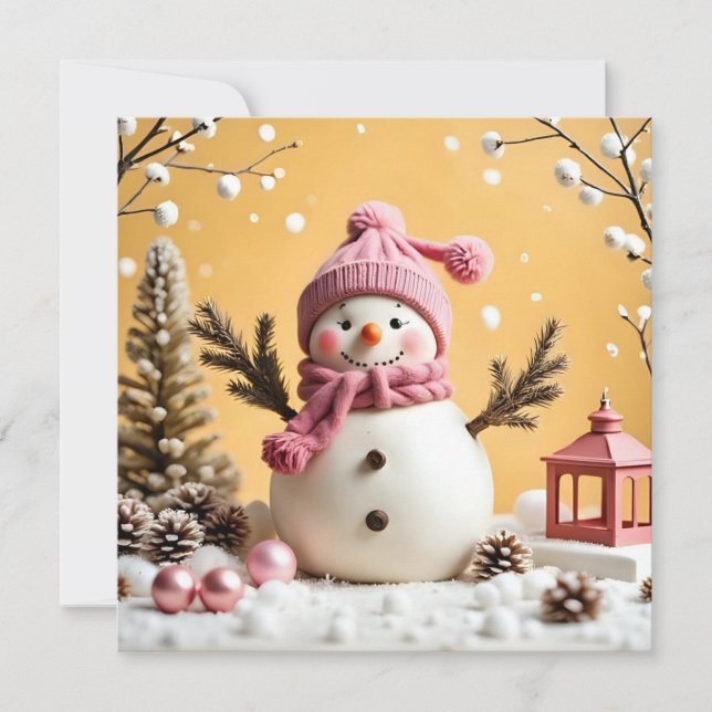 Pastel Christmas - Flat Holiday Postcard (Front)