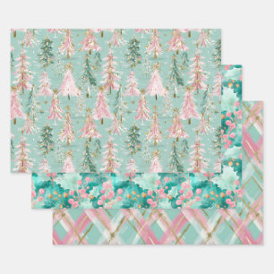 Pastel Christmas Gift Wrap Set