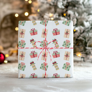Pastel Christmas Gifts Wrapping Paper