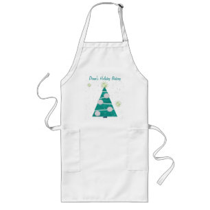 Pastel Christmas HOLIDAY PERSONALIZED Long Apron