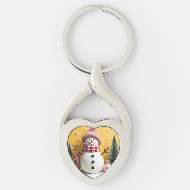 Pastel Christmas - Metal Keychain (Front)