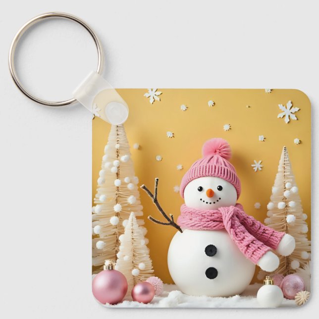 Pastel Christmas - Metal Keychain (Front)