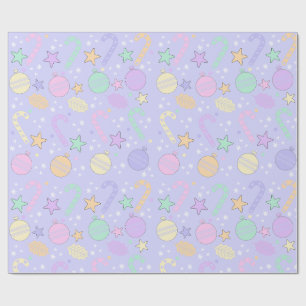 Pastel Christmas Pattern Wrapping Paper