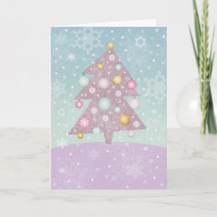 Pastel Christmas Tree Card