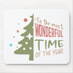Pastel Christmas Tree Mouse Mat