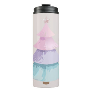 Pastel Christmas Tree Thermal Tumbler