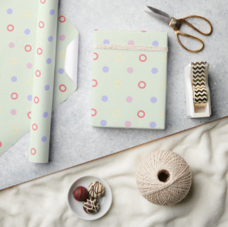 pastel circle dots Wrapping Paper