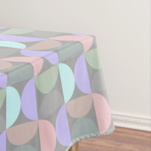Pastel Circle Mid Century Modern Pattern Tablecloth