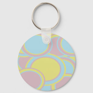 Pastel Circles Key Ring
