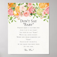 Pastel Citrus Floral Cutie Dont Say Baby Game