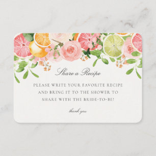 Pastel Citrus Floral Share a Recipe Insert