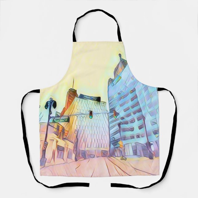 Pastel Cityscape Apron (Front)