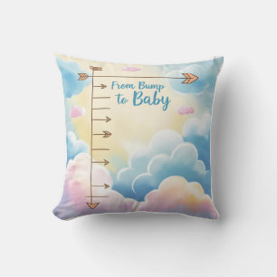 Pastel Cloud 'From Bump to Baby' Growth Chart Cushion