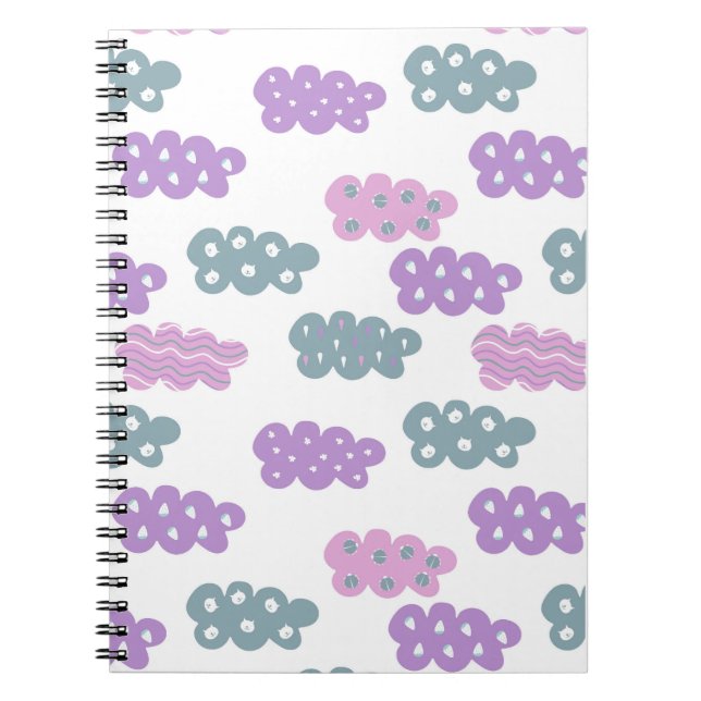 pastel cloud pattern notebook (Front)