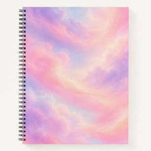Pastel Clouds Aesthetic Dreamy Spiral Notebook
