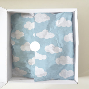 Pastel Clouds Asthetic Baby Blue And White Tissue Paper