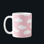 Pastel Clouds Asthetic White And Pink Art  Coffee Mug<br><div class="desc">Whimsical abstract pink and white small clouds print illustration design. Simple minimalist clouds theme for nursery room,  childrens room,  teenager. Cumulus altocumulus fluffy white and baby pastel pink sky clouds. Artsy clouds illustration for kids,  clouds nursery decor,  clouds pastel bedding. Clouds pattern in pastel pink colour.</div>