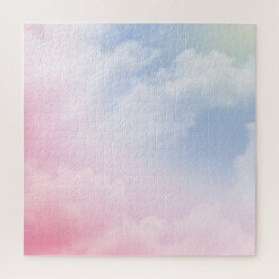 Pastel Clouds: Serene Background Pattern Jigsaw Puzzle