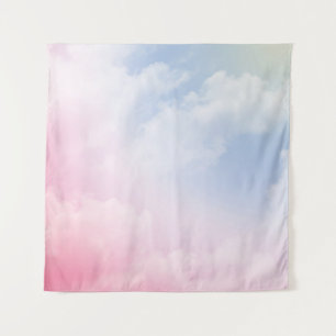 Pastel Clouds: Serene Background Pattern Tapestry