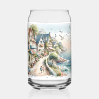 Pastel Coastal Cottage Village Escape