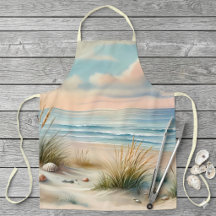 Pastel Coastal Dunes Watercolor