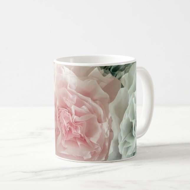 Pastel Coffee Filter Flowers Coffee Mug (Front Right)