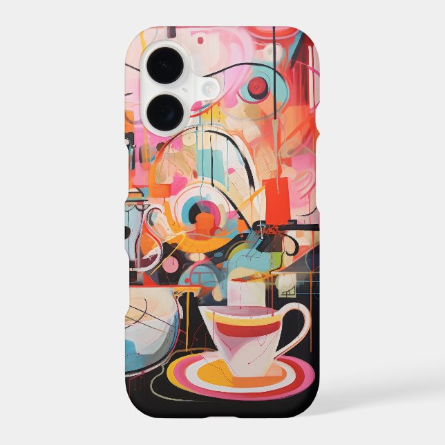 Pastel Coffee Geometry – Retro Café Style  (Back)