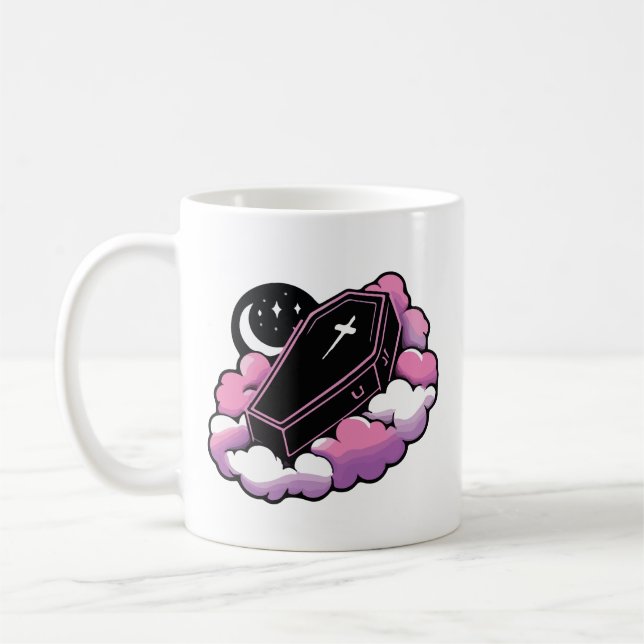 Pastel coffin coffee mug (Left)