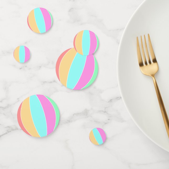 Pastel Color Beach Ball Confetti (Group)