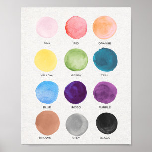 Pastel Color Educational Preschool Classroom Poster