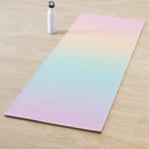 Pastel color gradient yoga mat