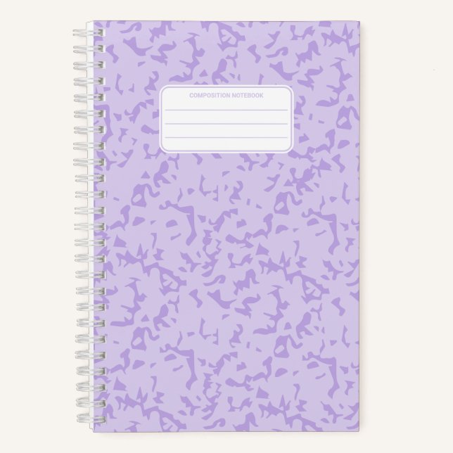 Pastel Color Marble Pattern Marbled Notebook (Front)