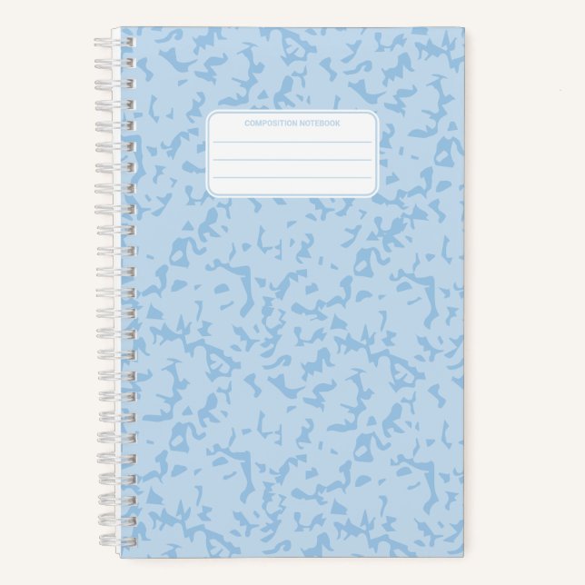 Pastel Color Marble Pattern Marbled Notebook (Front)